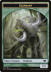 Elemental (008) // Elephant (012) Double-Sided Token [Modern Horizons Tokens] | Jack's On Queen