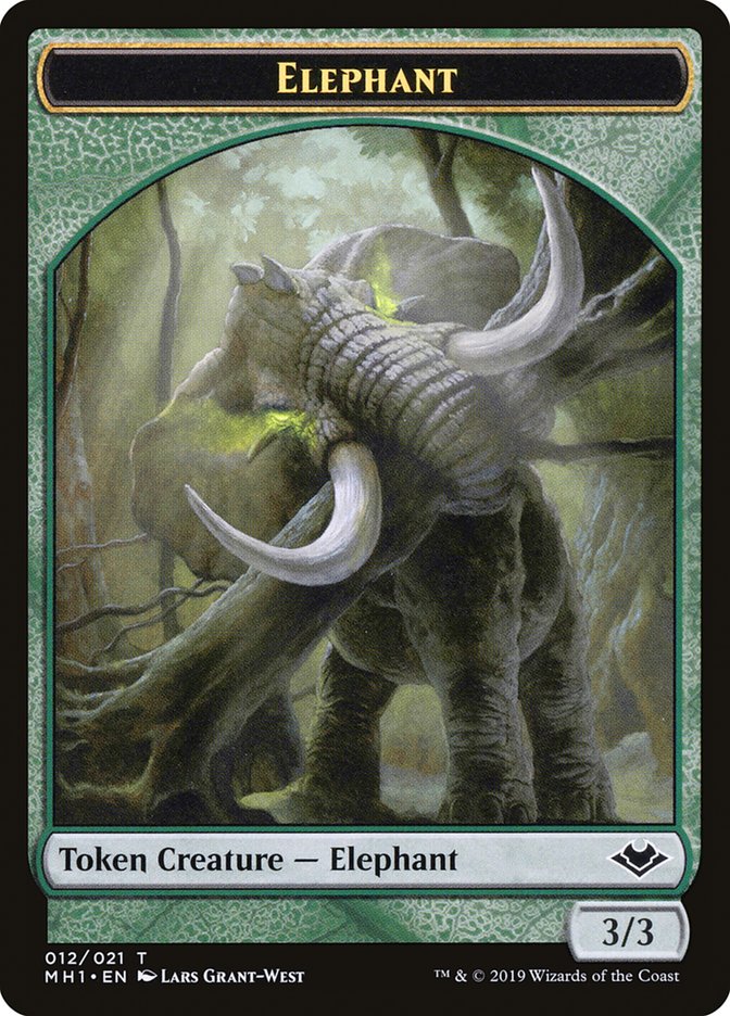 Goblin (010) // Elephant (012) Double-Sided Token [Modern Horizons Tokens] | Jack's On Queen