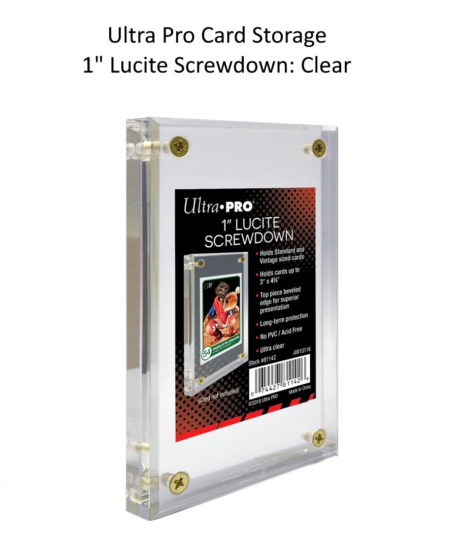 Card Storage: 1" Lucite Screwdown: Clear | Jack's On Queen