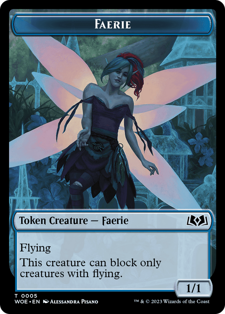 Faerie // Food (0013) Double-Sided Token [Wilds of Eldraine Tokens] | Jack's On Queen