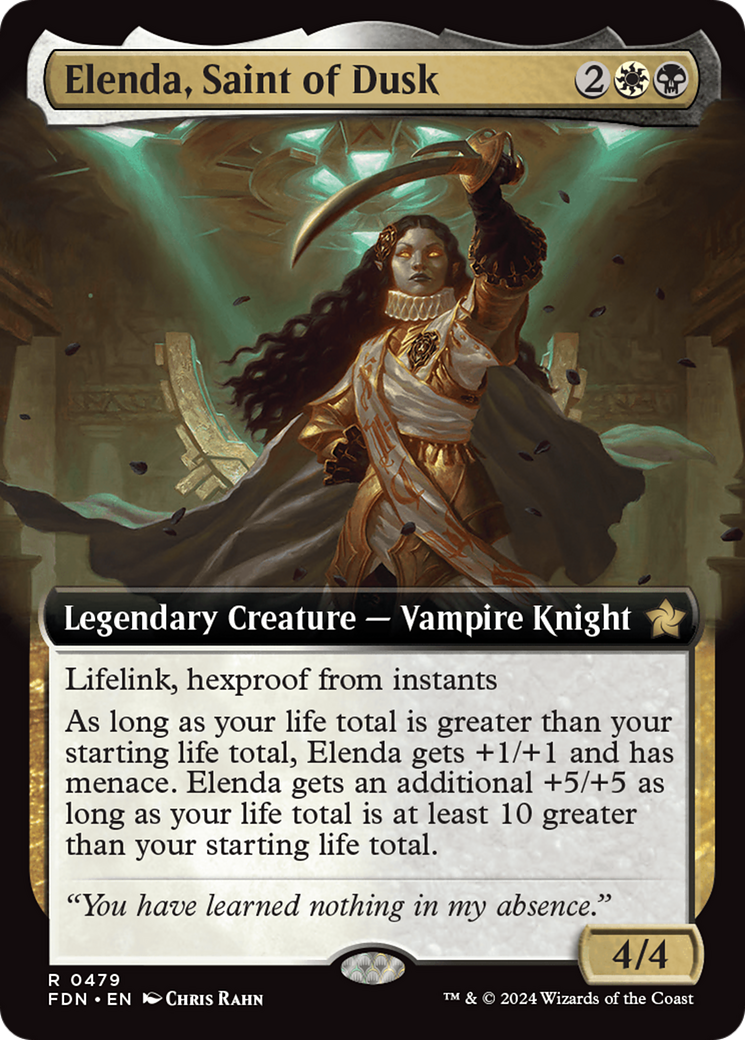 Elenda, Saint of Dusk (Extended Art) [Foundations] | Jack's On Queen