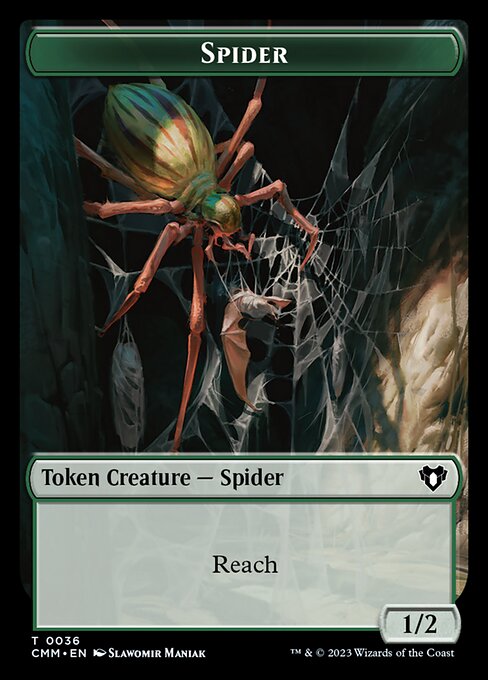 Treasure // Spider Double-Sided Token [Commander Masters Tokens] | Jack's On Queen