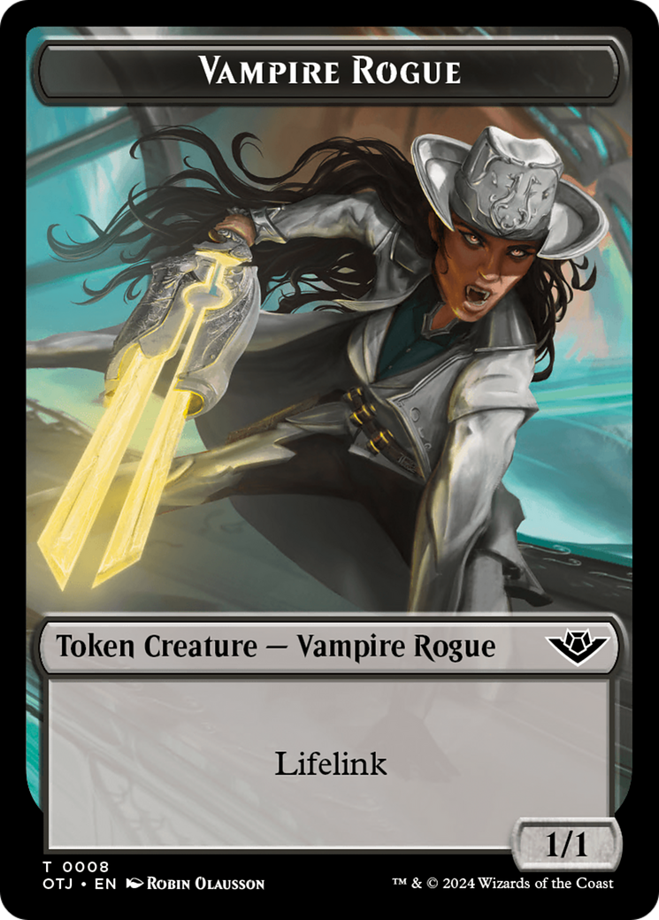 Vampire Rogue Token [Outlaws of Thunder Junction Tokens] | Jack's On Queen