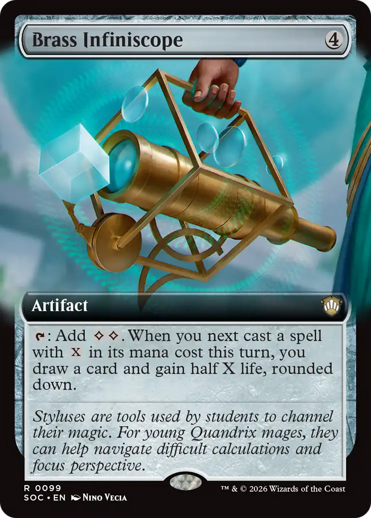 Brass Infiniscope (Extended Art) [Secrets of Strixhaven Commander] | Jack's On Queen
