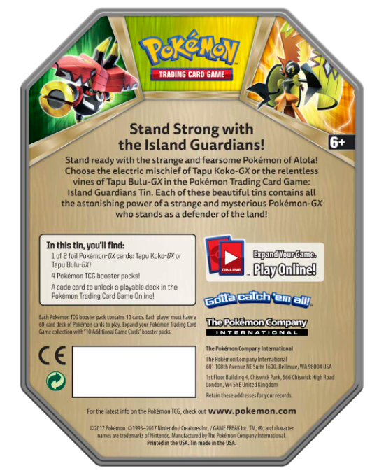 Island Guardians Tin (Tapu Bulu GX) | Jack's On Queen