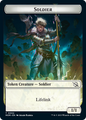 Soldier // Teferi Akosa of Zhalfir Emblem Double-Sided Token [March of the Machine Tokens] | Jack's On Queen