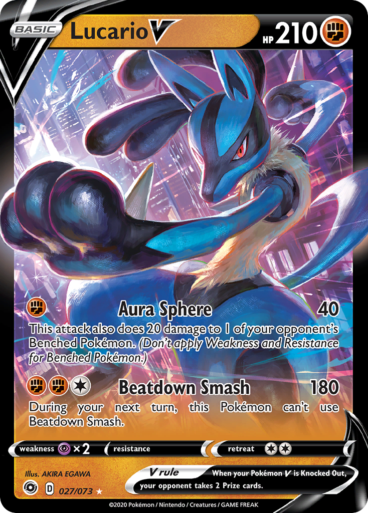 Lucario V (027/073) [Sword & Shield: Champion's Path] | Jack's On Queen