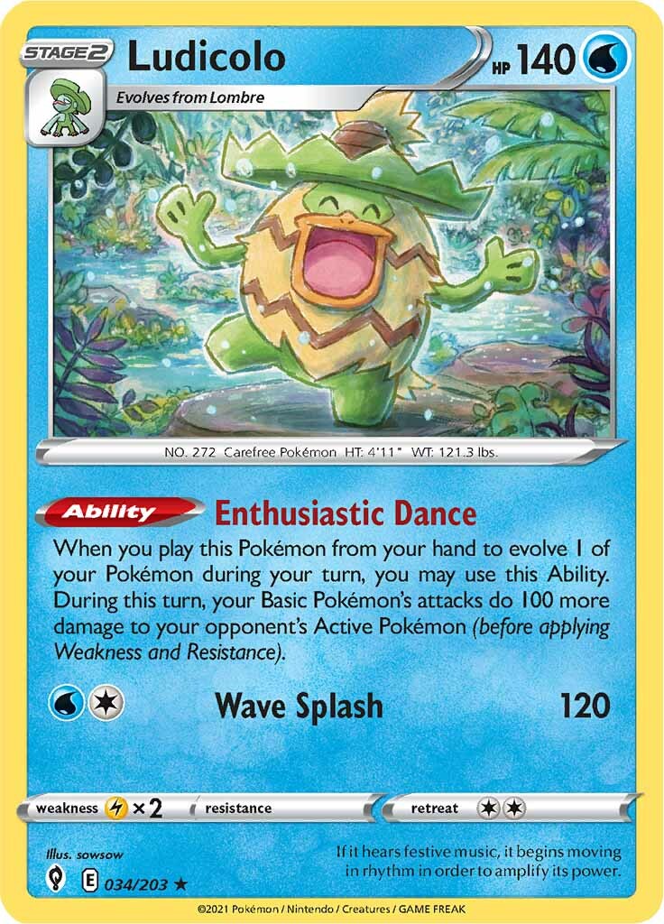 Ludicolo (034/203) [Sword & Shield: Evolving Skies] | Jack's On Queen