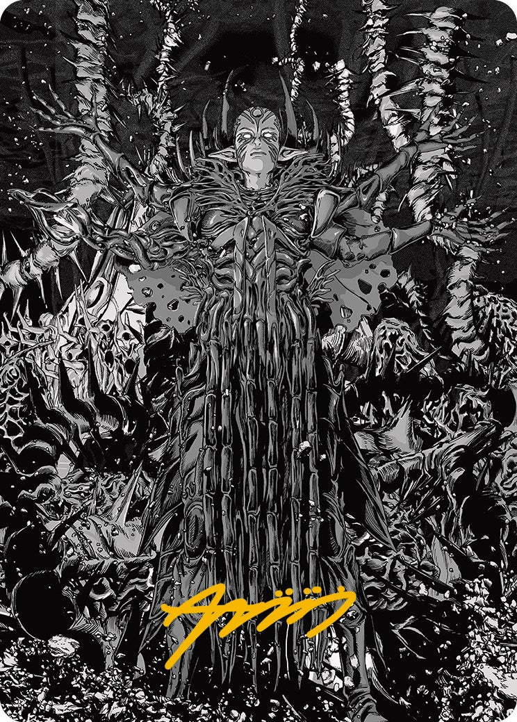 Nissa, Ascended Animist Art Card (Gold-Stamped Signature) [Phyrexia: All Will Be One Art Series] | Jack's On Queen