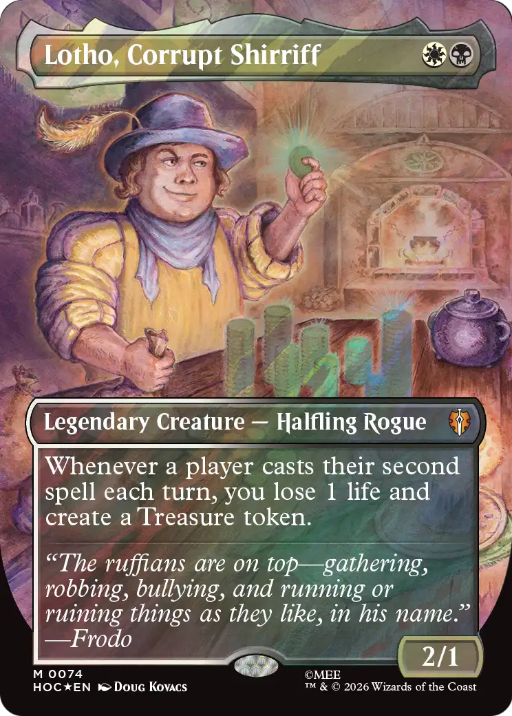 Lotho, Corrupt Shirriff (Borderless) (Surge Foil) [The Hobbit: Eternal-Legal] | Jack's On Queen