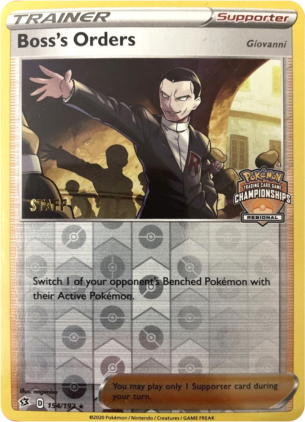 Boss's Orders (154/192) (Staff Regional Championships) [League & Championship Cards] | Jack's On Queen