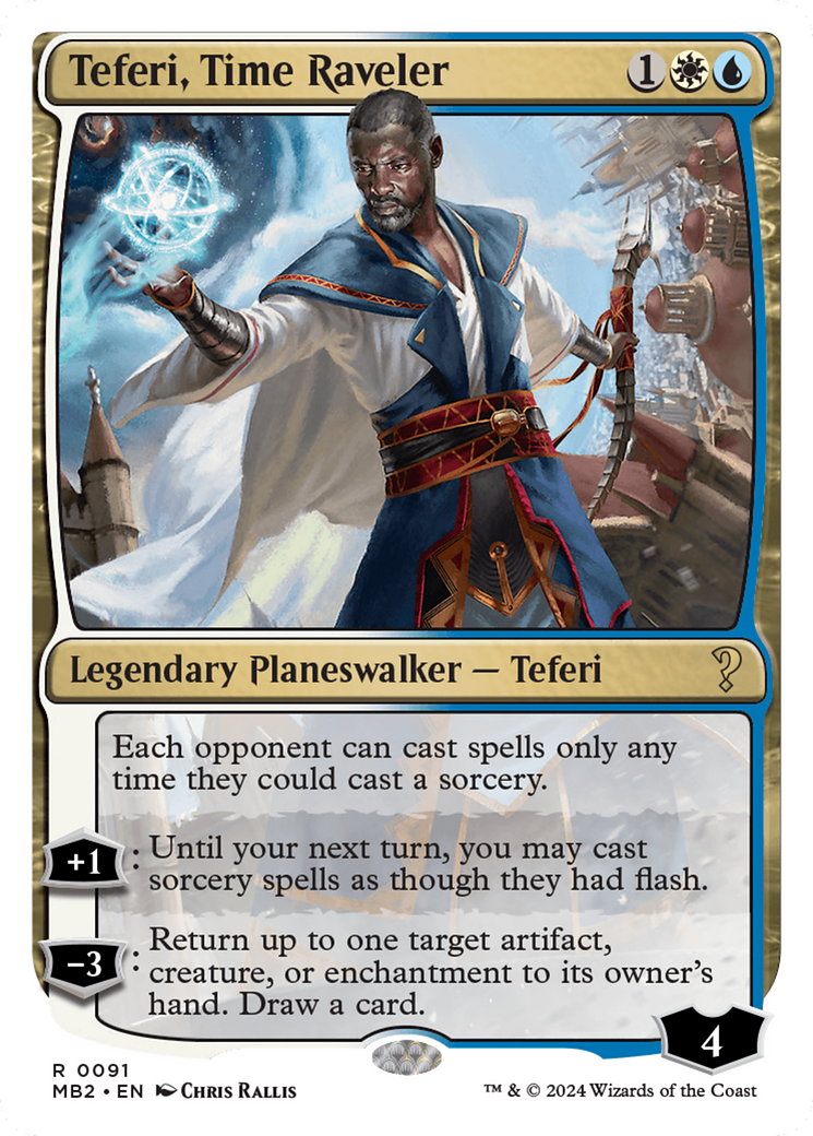 Teferi, Time Raveler (White Border) [Mystery Booster 2] | Jack's On Queen