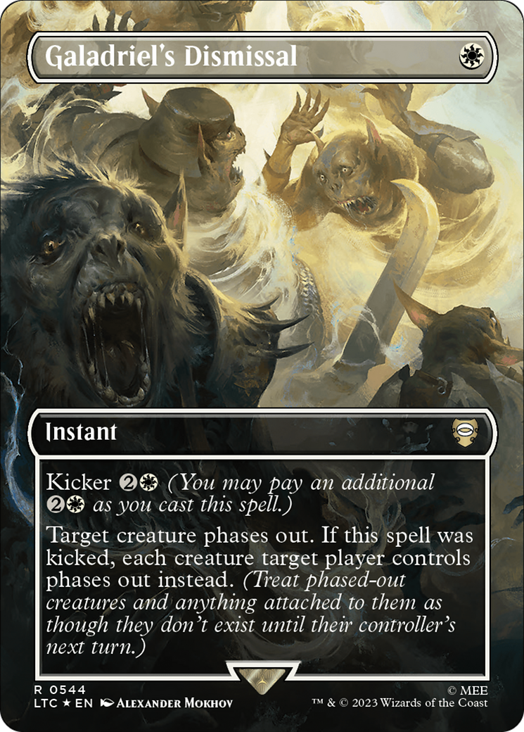 Galadriel's Dismissal (Borderless) (Surge Foil) [The Lord of the Rings: Tales of Middle-Earth Commander] | Jack's On Queen