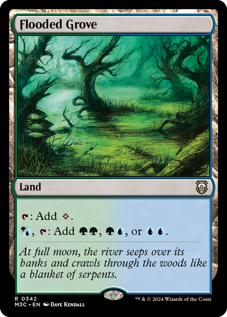 Flooded Grove (Ripple Foil) [Modern Horizons 3 Commander] | Jack's On Queen