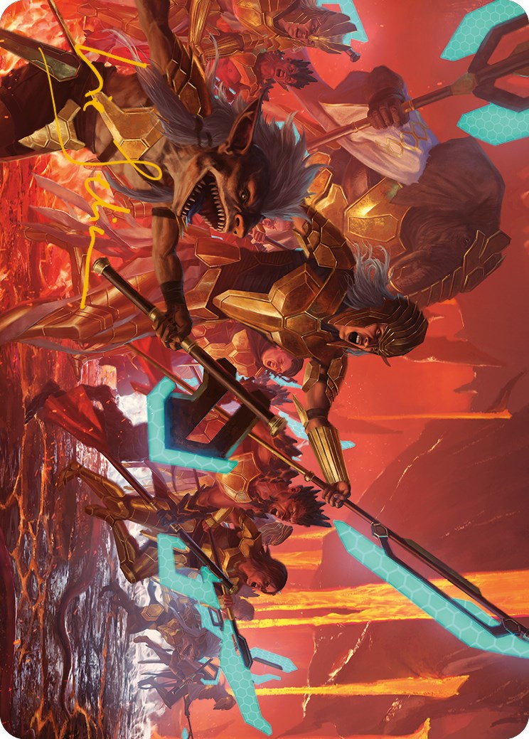 Roar of Resistance Art Card (Gold-Stamped Signature) [Phyrexia: All Will Be One Art Series] | Jack's On Queen