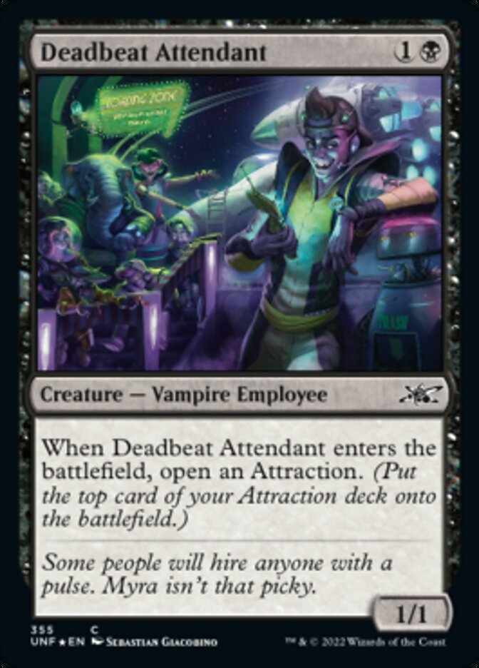 Deadbeat Attendant (Galaxy Foil) [Unfinity] | Jack's On Queen