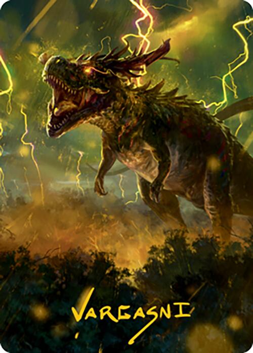 Thrasta, Tempest's Roar Art Card (42) (Gold-Stamped Signature) [Modern Horizons 2 Art Series] | Jack's On Queen