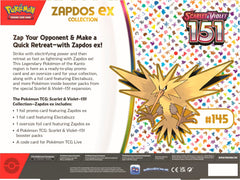 Scarlet & Violet: 151 - Zapdos ex Box | Jack's On Queen