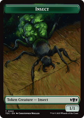 Insect (0022) // Plant Double-Sided Token [Tarkir: Dragonstorm Commander Tokens] | Jack's On Queen