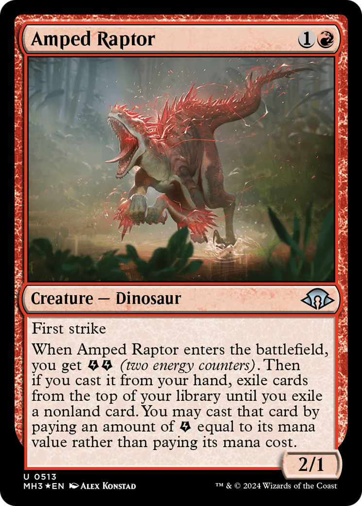 Amped Raptor (Ripple Foil) [Modern Horizons 3] | Jack's On Queen