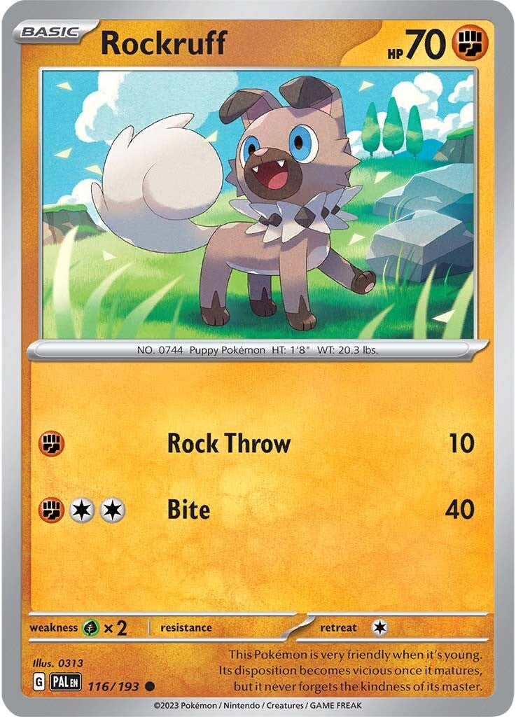 Rockruff (116/193) [Scarlet & Violet: Paldea Evolved] | Jack's On Queen