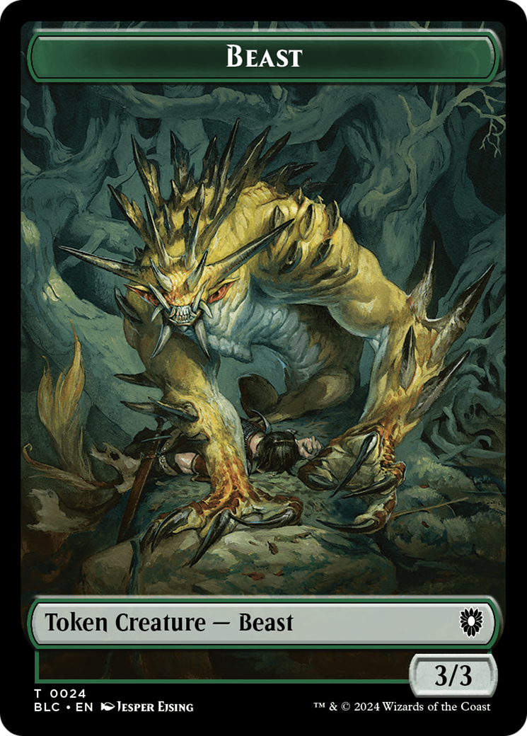 Beast (024) // Treasure Double-Sided Token [Bloomburrow Commander Tokens] | Jack's On Queen