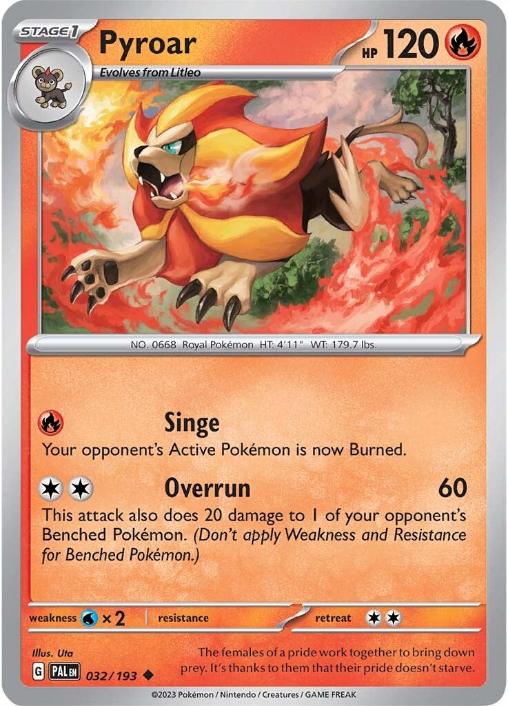 Pyroar (032/193) [Scarlet & Violet: Paldea Evolved] | Jack's On Queen