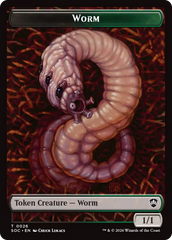 Eldrazi Spawn // Worm Double-Sided Token [Secrets of Strixhaven Commander Tokens] | Jack's On Queen