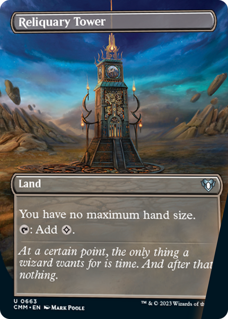 Reliquary Tower (Borderless Alternate Art) [Commander Masters] | Jack's On Queen