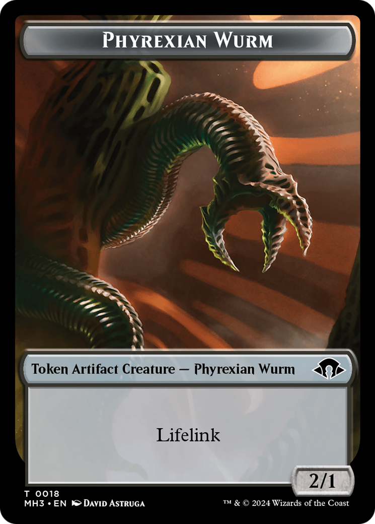 Phyrexian Wurm Token (0018) [Modern Horizons 3 Tokens] | Jack's On Queen