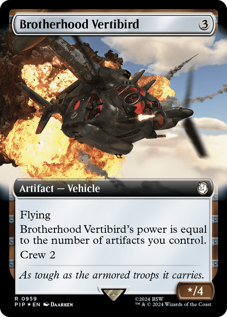 Brotherhood Vertibird (Extended Art) (Surge Foil) [Fallout] | Jack's On Queen