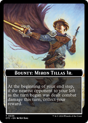 Bounty: Miron Tillas Jr. // Bounty Rules Double-Sided Token [Outlaws of Thunder Junction Commander Tokens] | Jack's On Queen