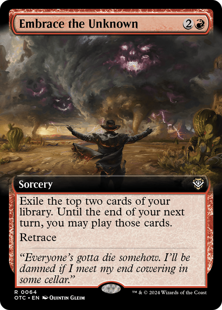 Embrace the Unknown (Extended Art) [Outlaws of Thunder Junction Commander] | Jack's On Queen