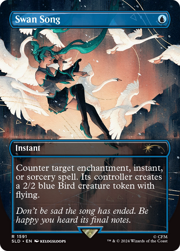 Swan Song (1591) (Rainbow Foil) [Secret Lair Drop Series] | Jack's On Queen