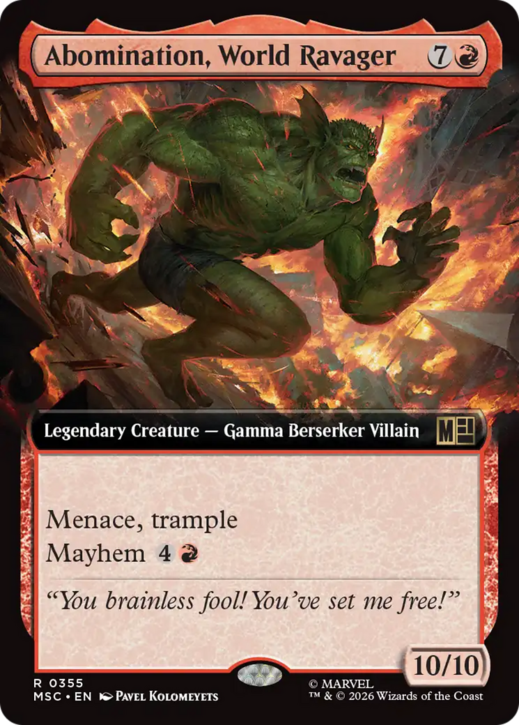 Abomination, World Ravager (Extended Art) [Marvel Super Heroes Commander] | Jack's On Queen
