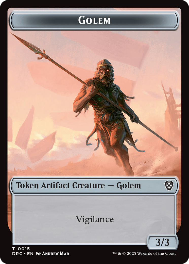 Golem (0014) // Golem (0015) Double-Sided Token [Aetherdrift Tokens] | Jack's On Queen