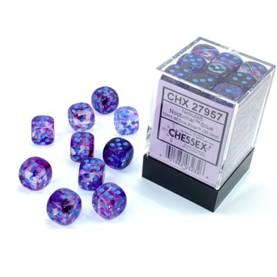 Chessex CHX27957 Nebula: 36D6 Nocturnal / Blue Luminary | Jack's On Queen