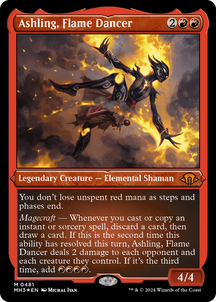 Ashling, Flame Dancer (Foil Etched) [Modern Horizons 3] | Jack's On Queen