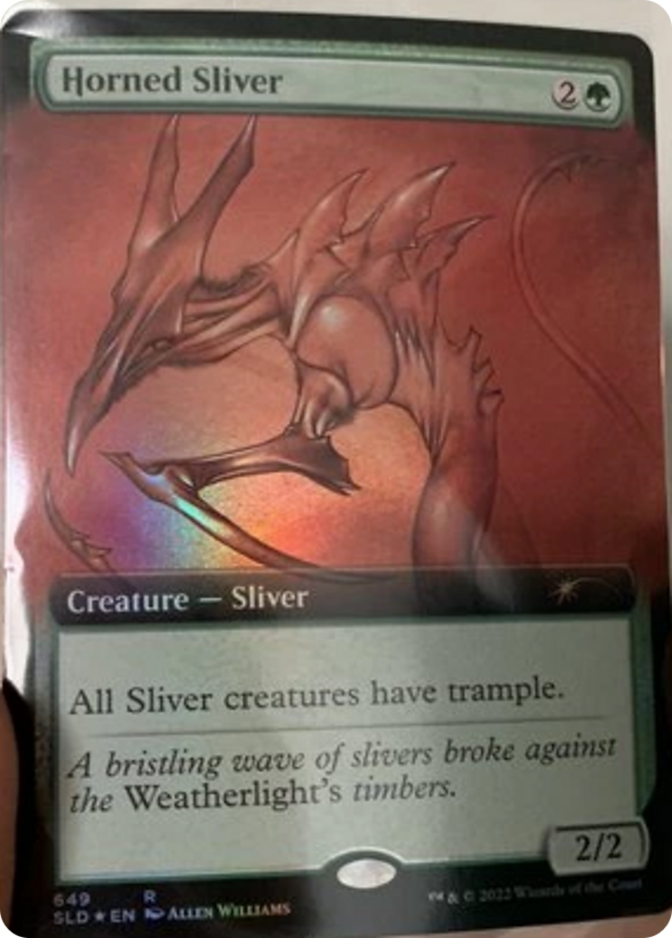 Horned Sliver (Extended Art) [Secret Lair Drop Promos] | Jack's On Queen