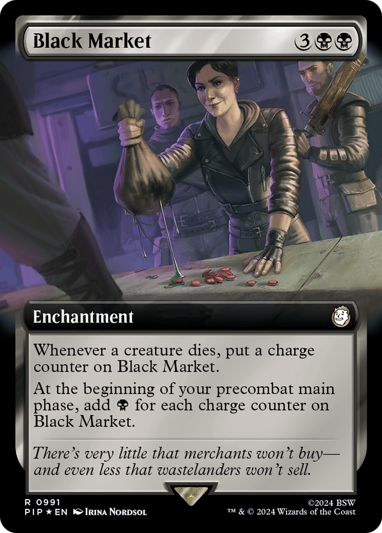 Black Market (Extended Art) (Surge Foil) [Fallout] | Jack's On Queen