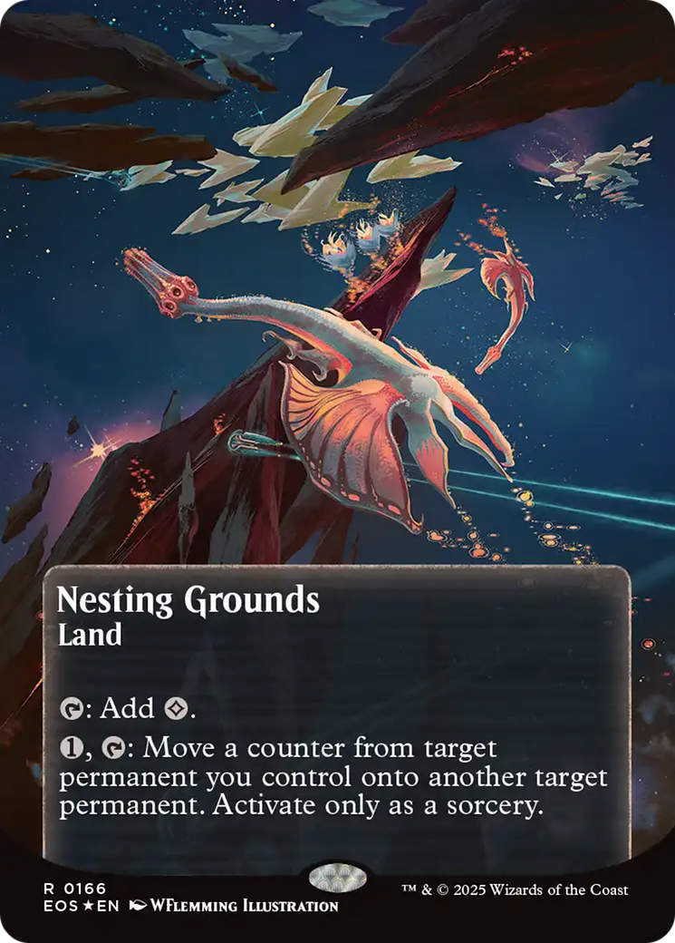 Nesting Grounds (0166) (Borderless) (Galaxy Foil) [Edge of Eternities: Stellar Sights] | Jack's On Queen