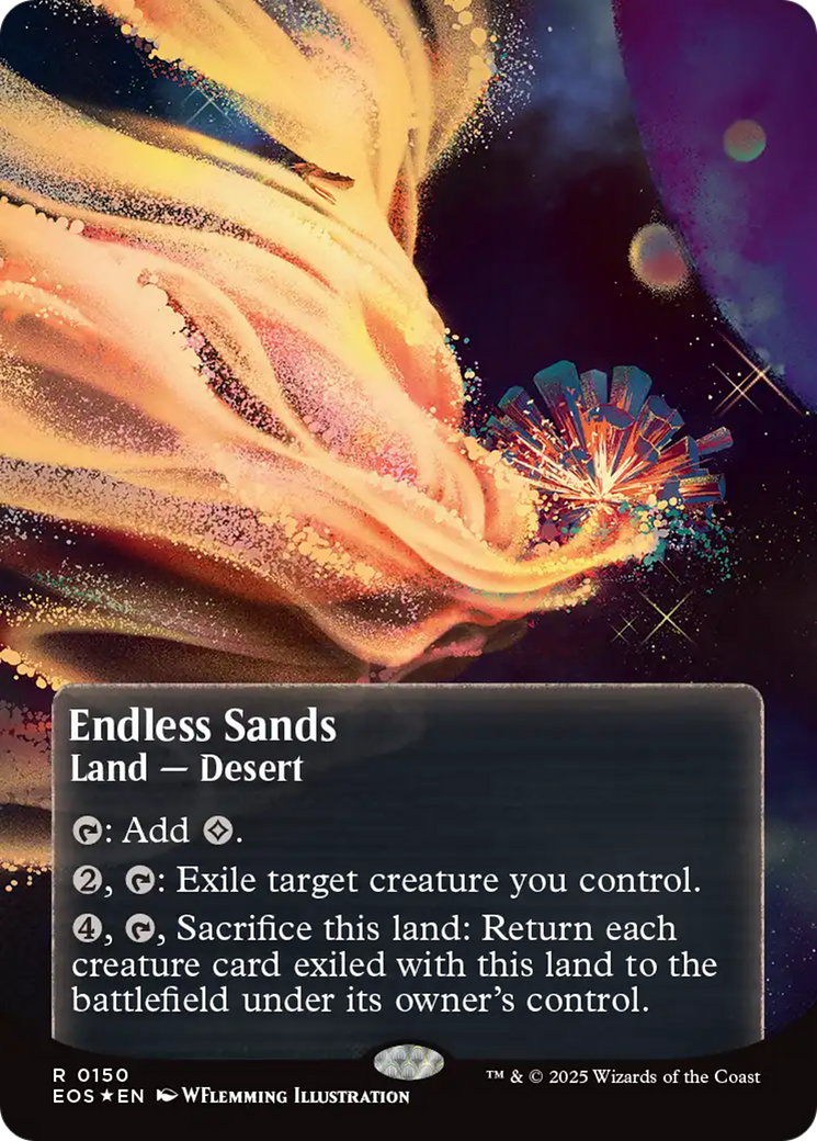 Endless Sands (0150) (Borderless) (Galaxy Foil) [Edge of Eternities: Stellar Sights] | Jack's On Queen
