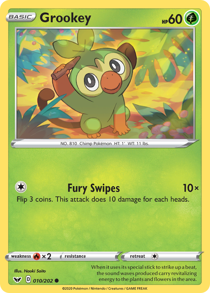 Grookey (010/202) [Sword & Shield: Base Set] | Jack's On Queen