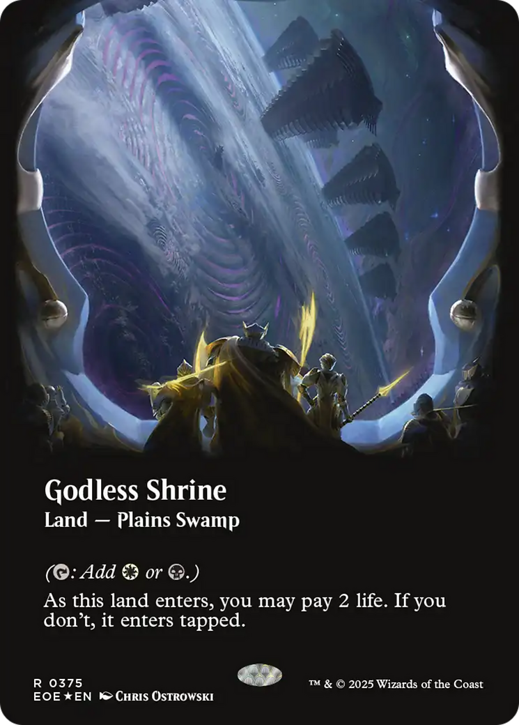 Godless Shrine (Borderless) (Galaxy Foil) [Edge of Eternities] | Jack's On Queen