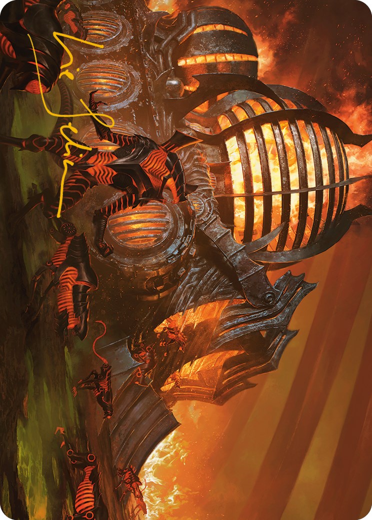 Urabrask's Forge Art Card (Gold-Stamped Signature) [Phyrexia: All Will Be One Art Series] | Jack's On Queen