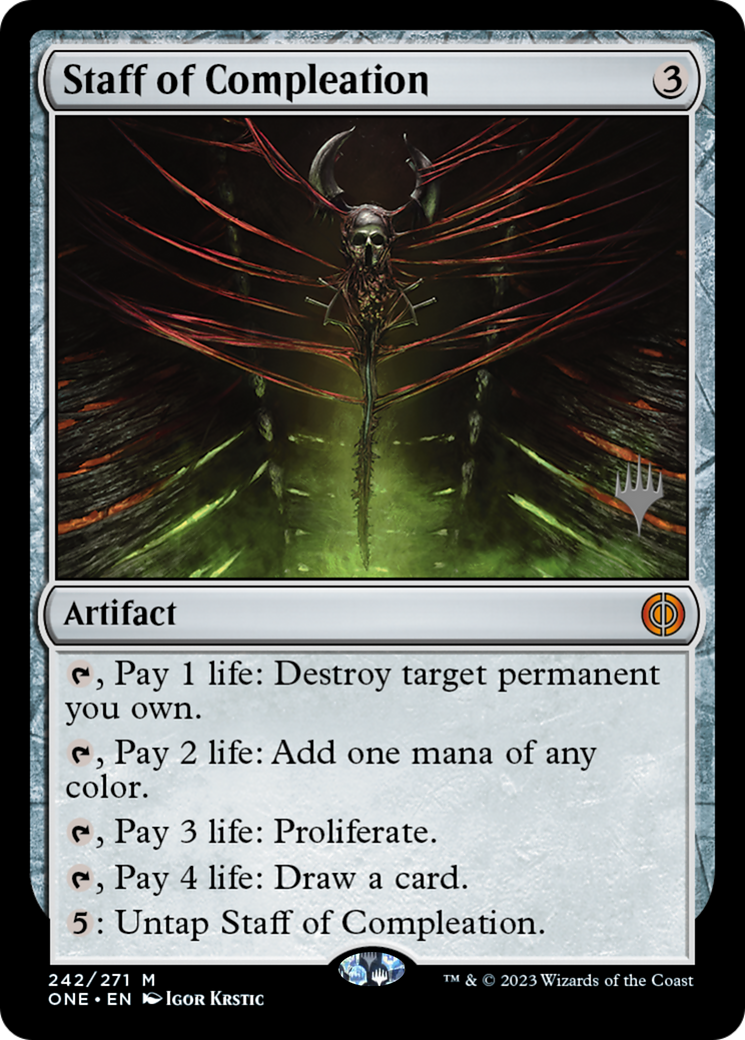 Staff of Compleation (Promo Pack) [Phyrexia: All Will Be One Promos] | Jack's On Queen