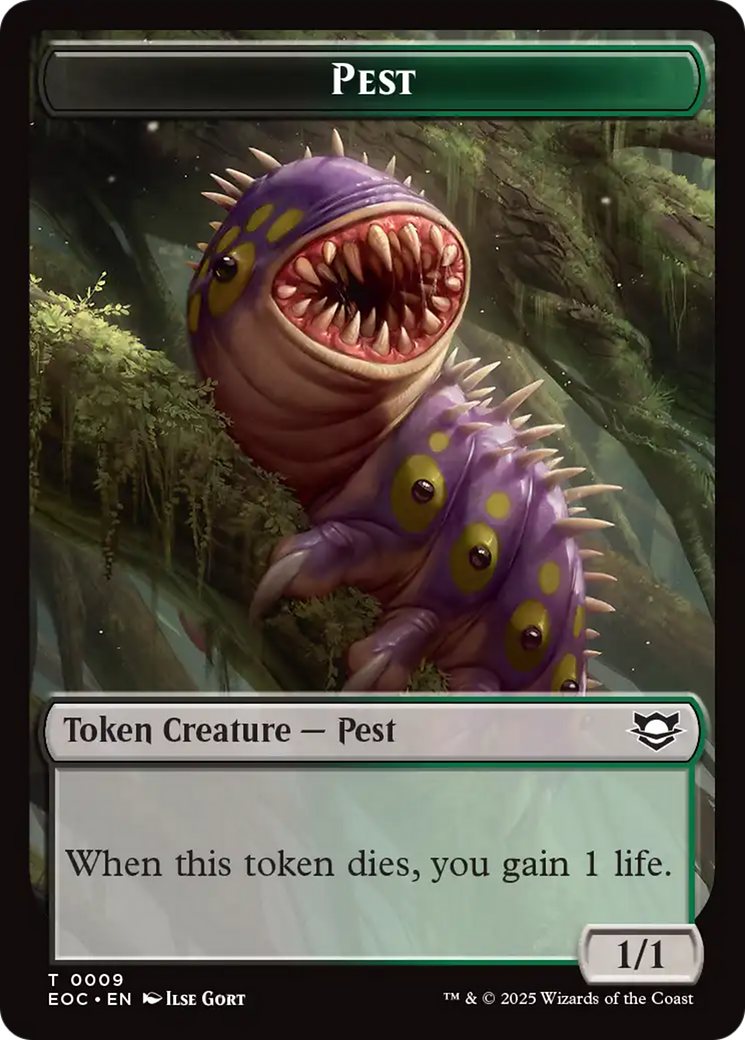 Copy // Pest Double-Sided Token [Edge of Eternities Commander Tokens] | Jack's On Queen