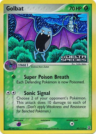 Golbat (43/113) (Stamped) [EX: Delta Species] | Jack's On Queen