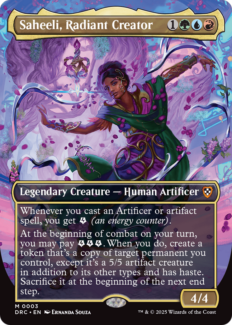 Saheeli, Radiant Creator (Borderless) [Aetherdrift Commander] | Jack's On Queen