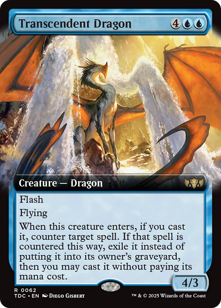 Transcendent Dragon (Extended Art) [Tarkir: Dragonstorm Commander] | Jack's On Queen